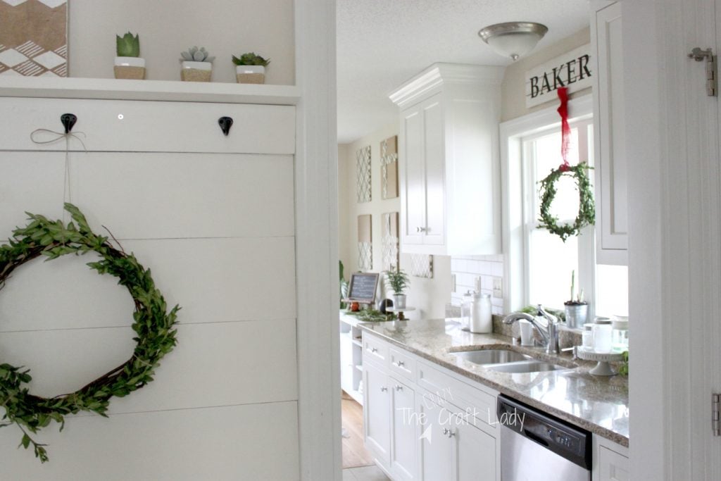 boxwood wreaths and winter decor