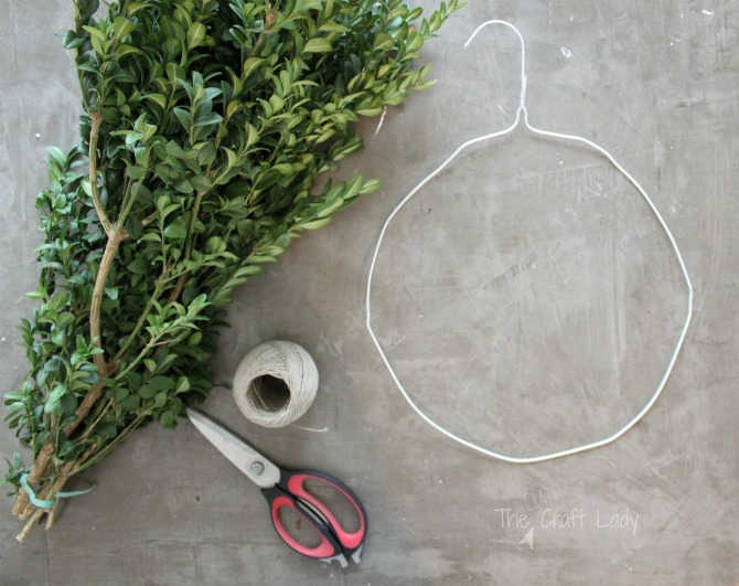 make a simple wreath form from a hanger