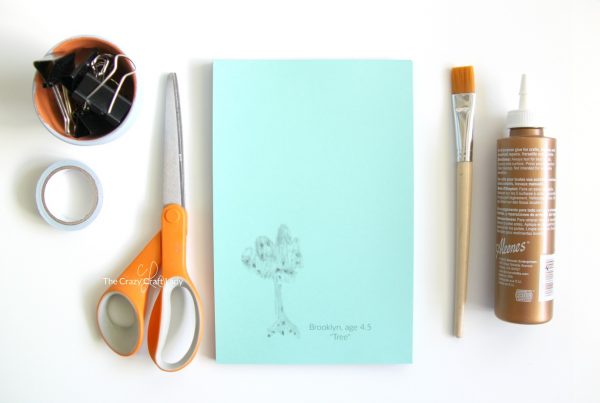 Crafting Notepad Make a Custom DIY Notepad Using Kids Artwork - The Crazy Craft Lady