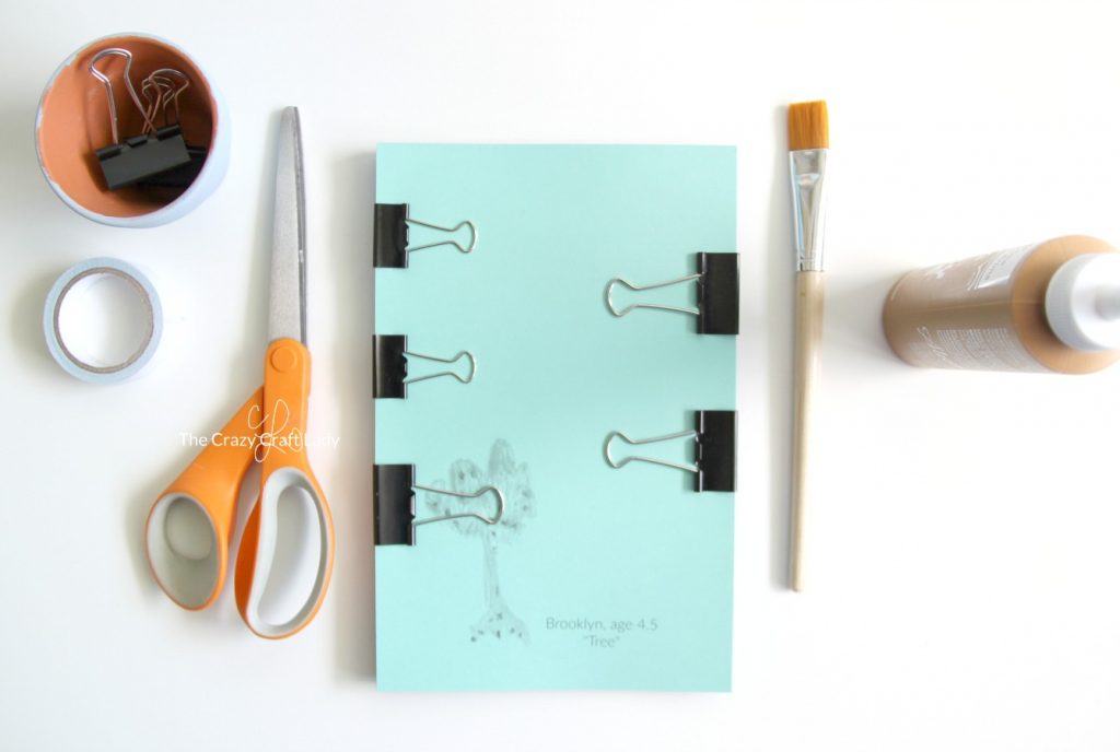 Notepad Craft Make a Custom DIY Notepad Using Kids Artwork - The Crazy Craft Lady