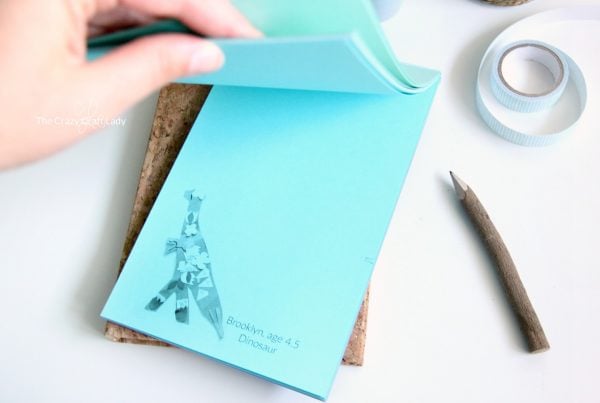 Notepad Craft Make a Custom DIY Notepad Using Kids Artwork - The Crazy Craft Lady