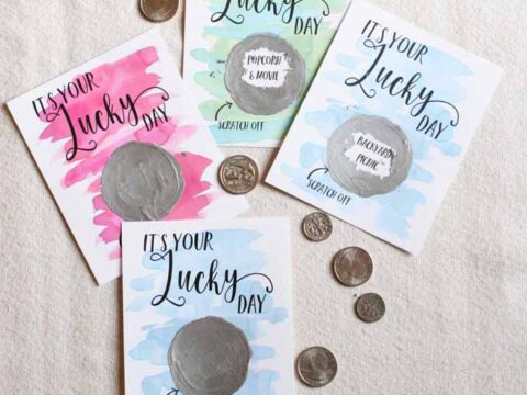 It's Your Lucky Day! Free DIY Scratch Off Cards - The Crazy Craft Lady