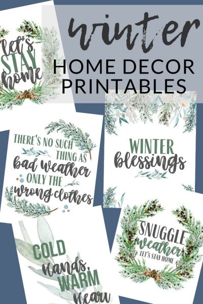 Winter Home Decor Printables (They're FREE) - The Crazy Craft Lady