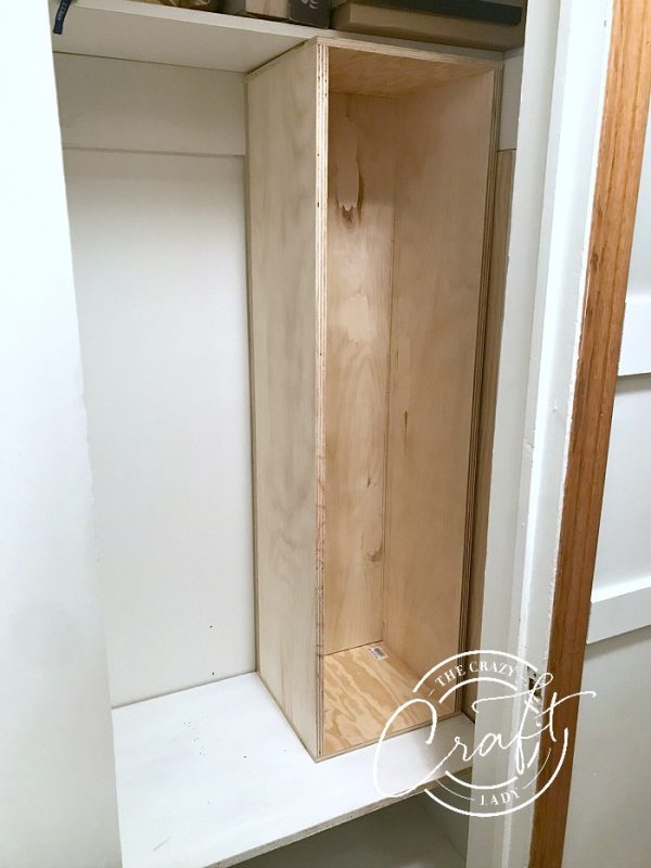 DIY Entry Closet Shelves - An Easy Plywood Project - The Crazy Craft Lady