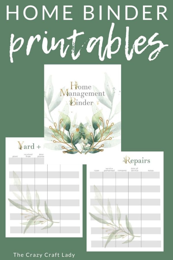 Home Project Management Binder - The Crazy Craft Lady