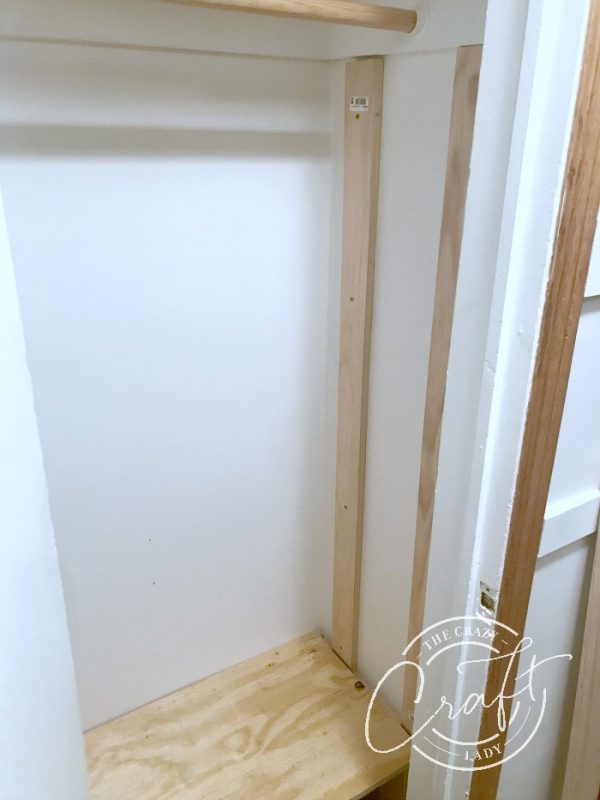 DIY Entry Closet Shelves - An Easy Plywood Project - The Crazy Craft Lady