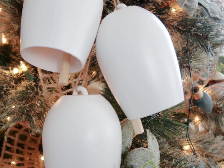 DIY Wine Glass Bells - Modern Pottery Barn Christmas Dupe