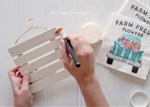 Dollar Store Craft: Spring Decoupage Mini Sign - The Crazy Craft Lady