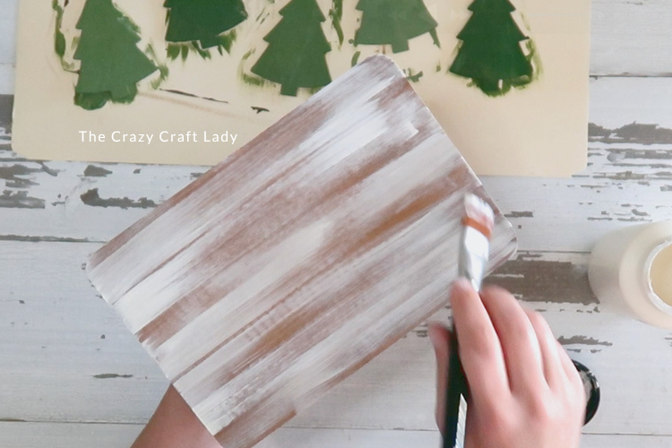 distress with white paint