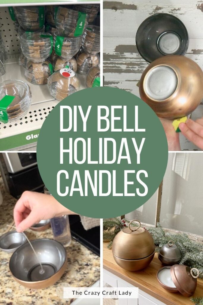 DIY Bell Holiday Candles