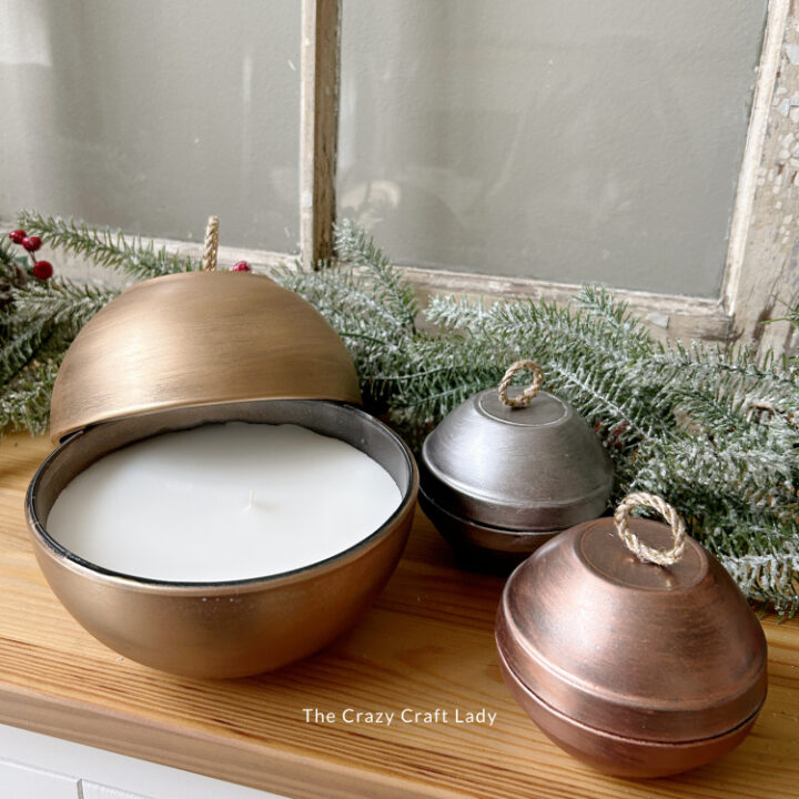 DIY Pottery Barn Bowl Bell Holiday Candles