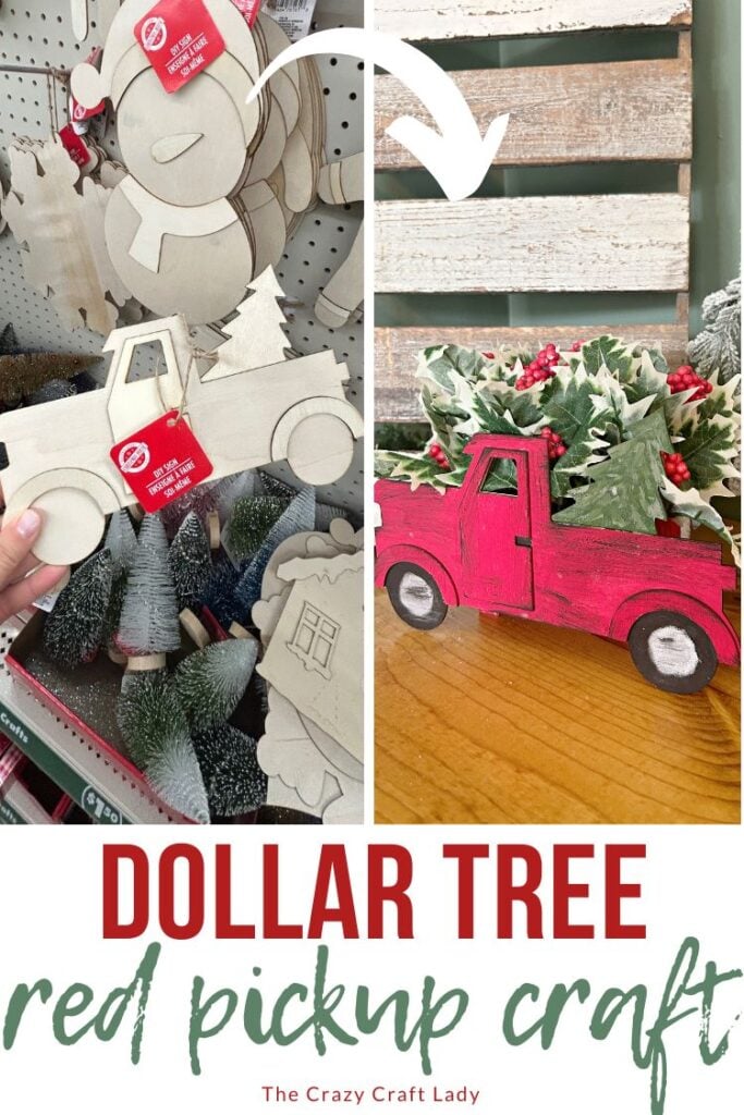 Dollar Tree Red Pickup Craft