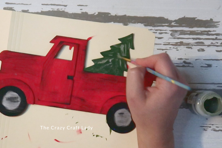 add pine detail to tree with paint