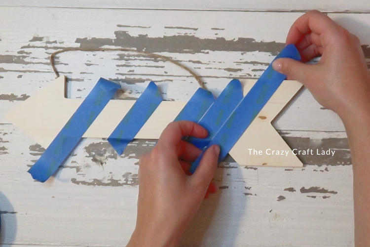 lay out painters tape stripes