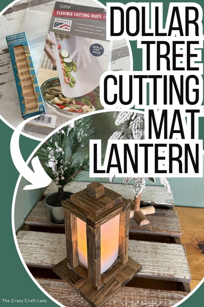 Dollar Tree Cutting Mat Lantern