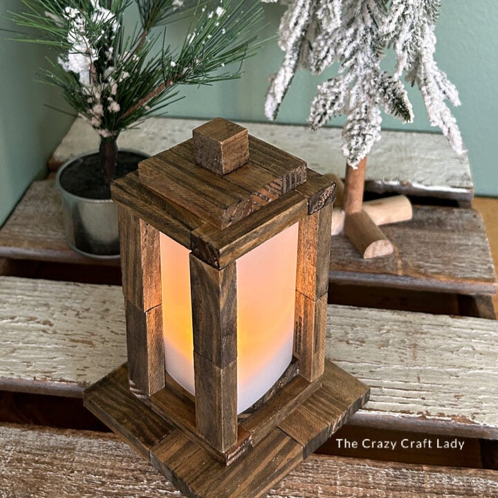 Dollar Tree Tumbling Tower Lantern Craft