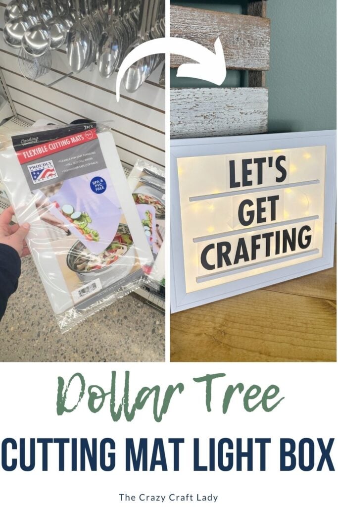 DIY Dollar Tree Cutting Mat Light Box