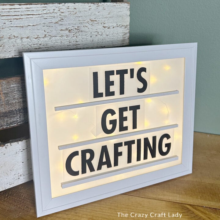 DIY Lets Get Crafting Maarquee Light Box