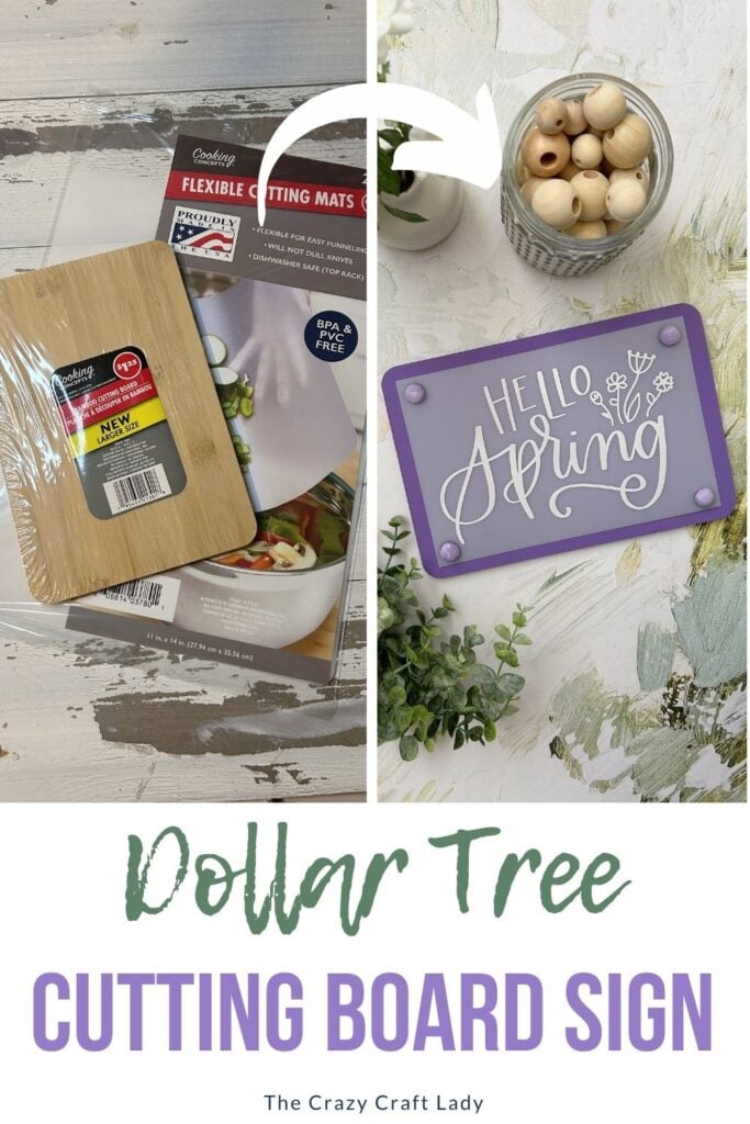 Dollar Tree Cutting Board Sign