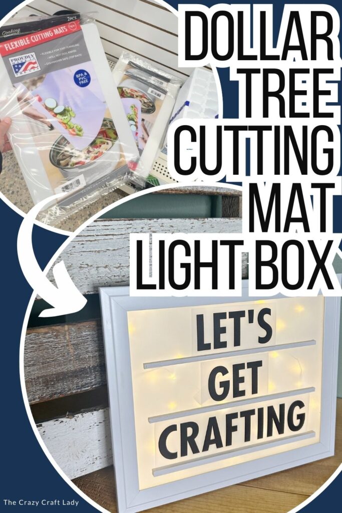 Dollar Tree Cutting Mat Light Box