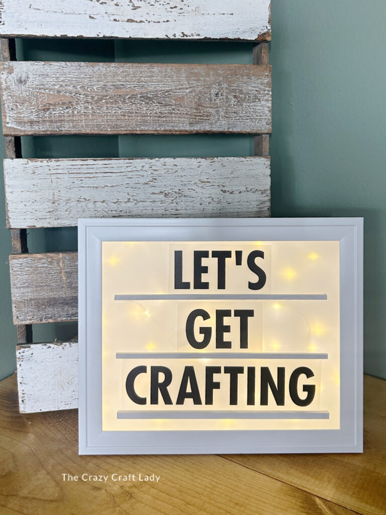 Lets Get Crafting Marquee Light Box Craft