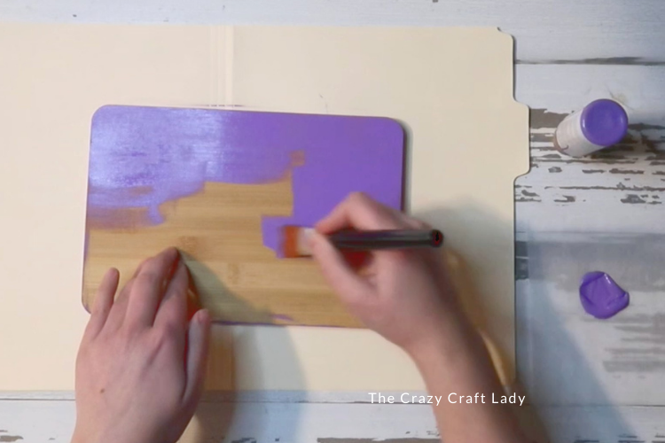 paint cutting board lavender