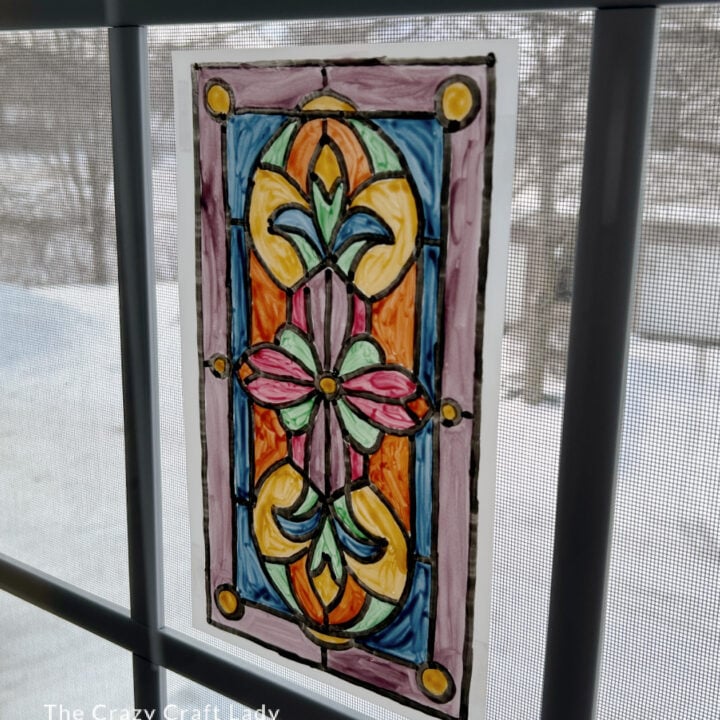 DIY Faux Stained Glass Window Sun Catcher