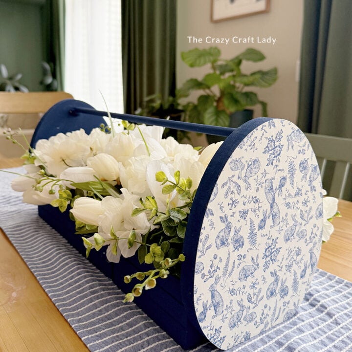 DIY Mini Crate Easter Centerpiece (with Decoupage Egg Cutouts)