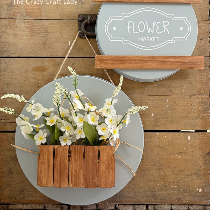 DIY Round Spring Flower Market Hanging Signs