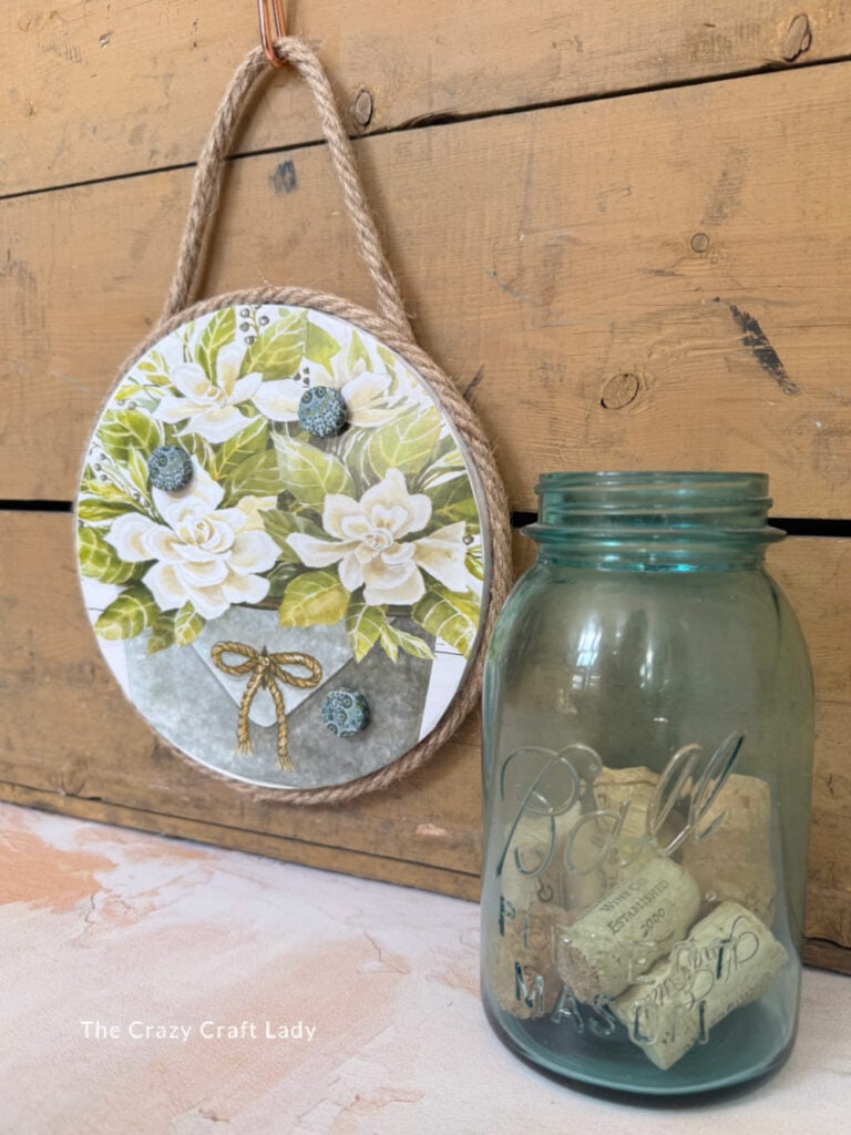 DIY hanging magnetic board made from a burner cover