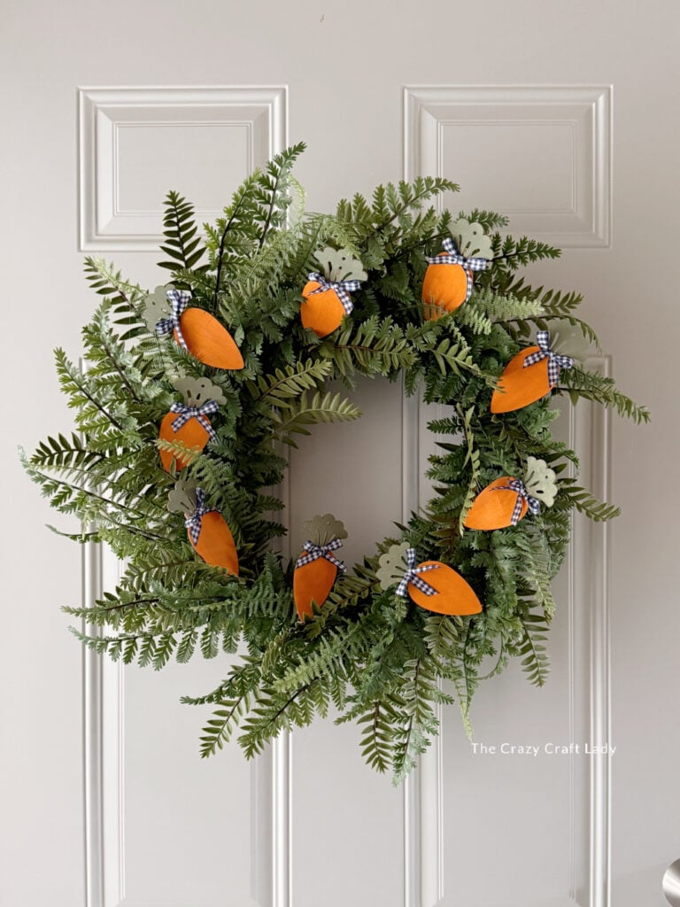 DIY spring carrot wreath clip embellishments