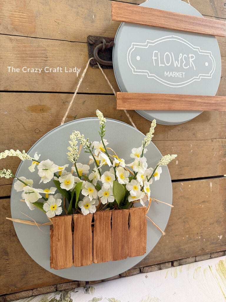 Dollar Store Spring Flower Market Hanging Signs