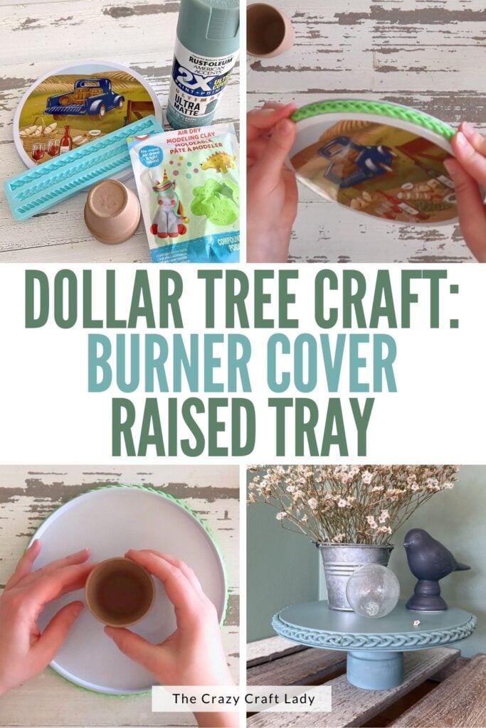 Dollar Tree Craft Burner Cover Raised Tray