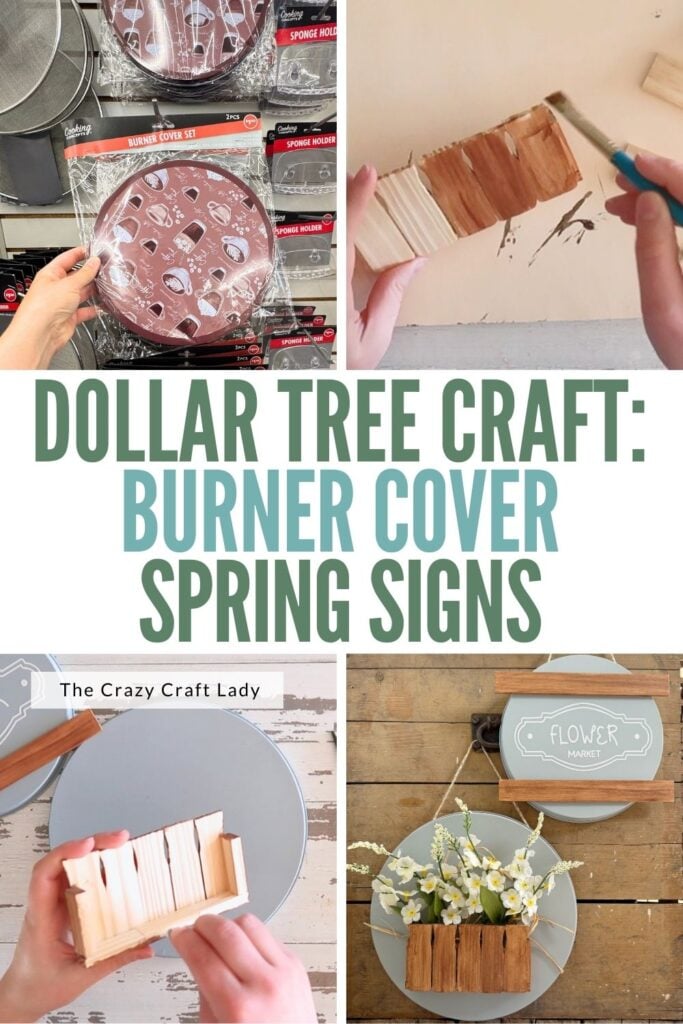 Dollar Tree craft burner cover spring signs