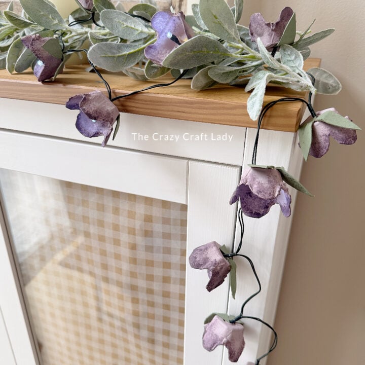 Egg Carton Flower Light Up Garland Craft