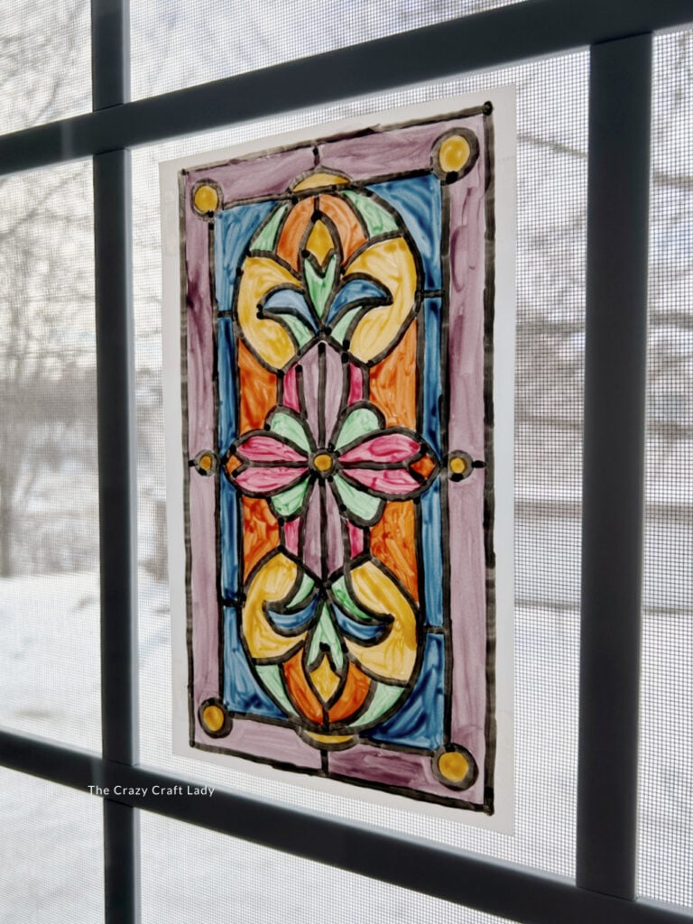 Faux Stained Glass Sun Catcher Craft