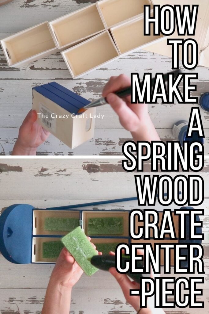 How to Make a Spring Wood Crate Centerpiece