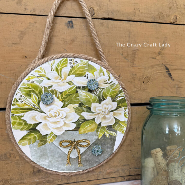 Magnetic Board Craft with Floral Calendar Page and Jute Rope