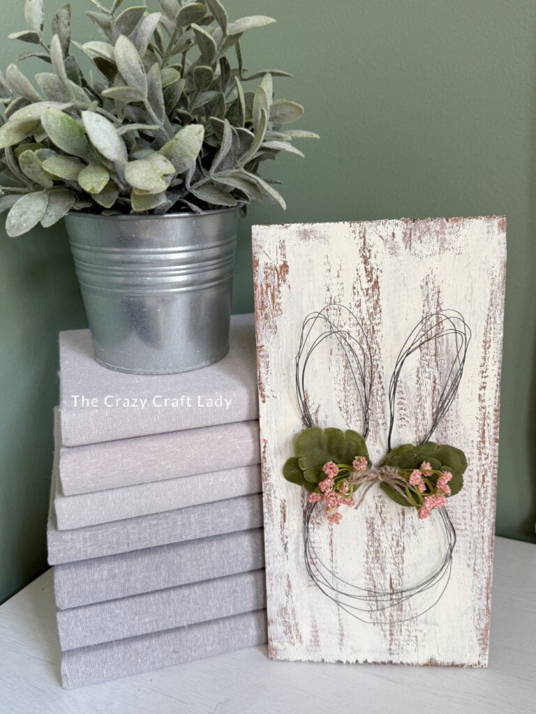 Scrap Wood and Wire Bunny Sign