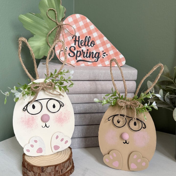 Spring Easter egg cutout bunnies