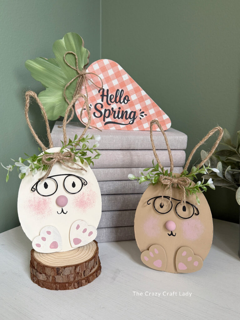 Spring Easter egg cutout bunnies