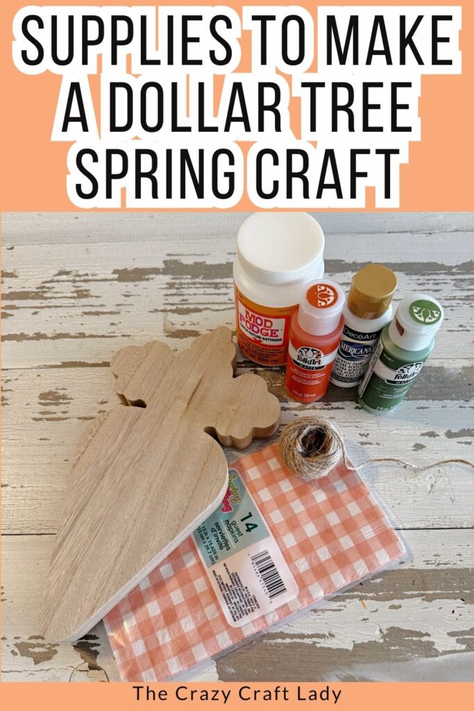 Supplies to make a Dollar Tree spring craft