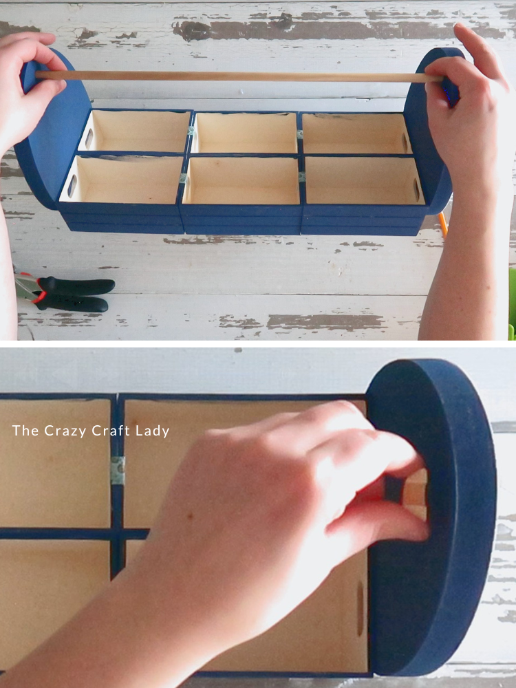 add a toolbox handle and wood bead holder