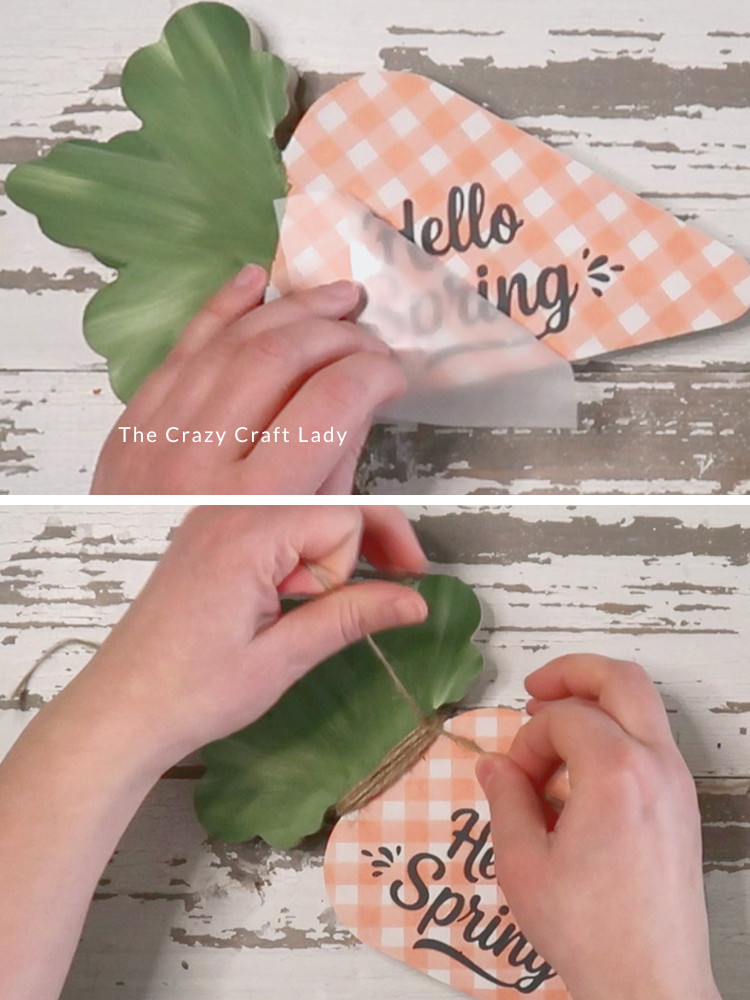 embellish with heat transfer vinyl and twine