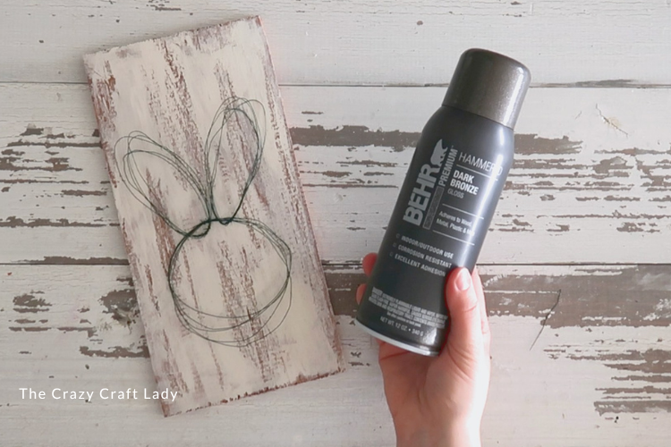 spray paint wire bunny