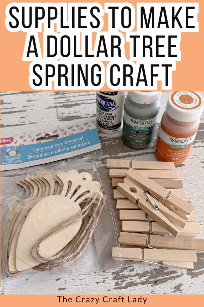 supplies to make a dollar tree spring craft