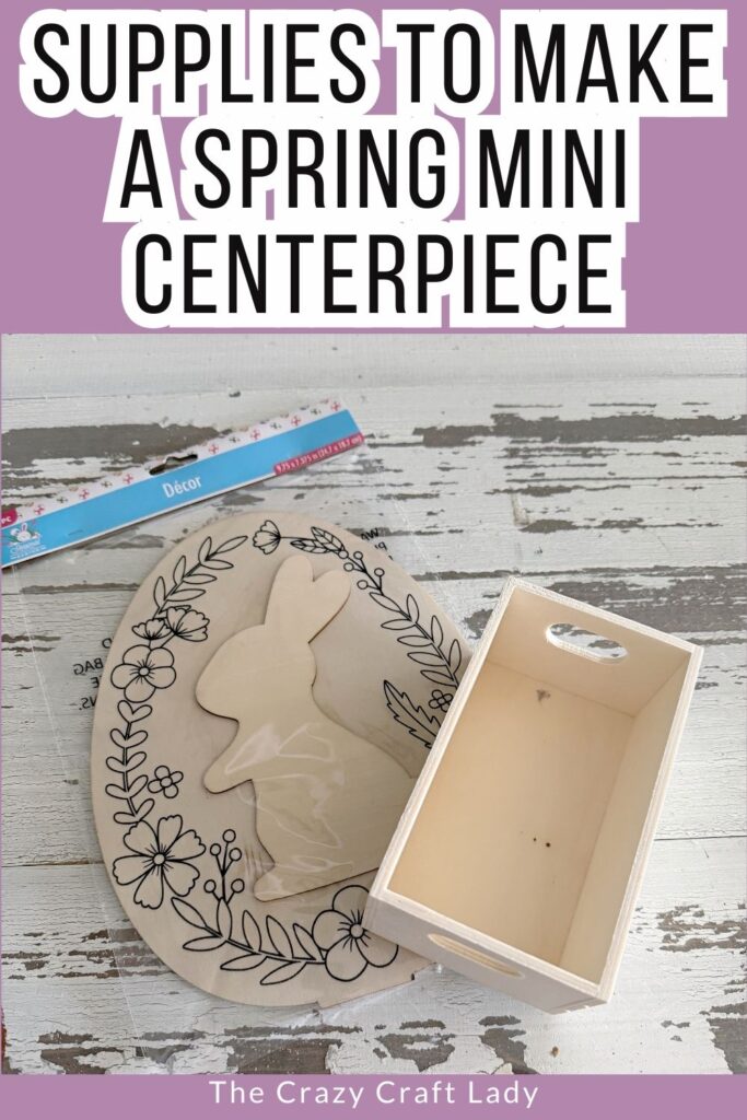 supplies to make a spring mini centerpiece