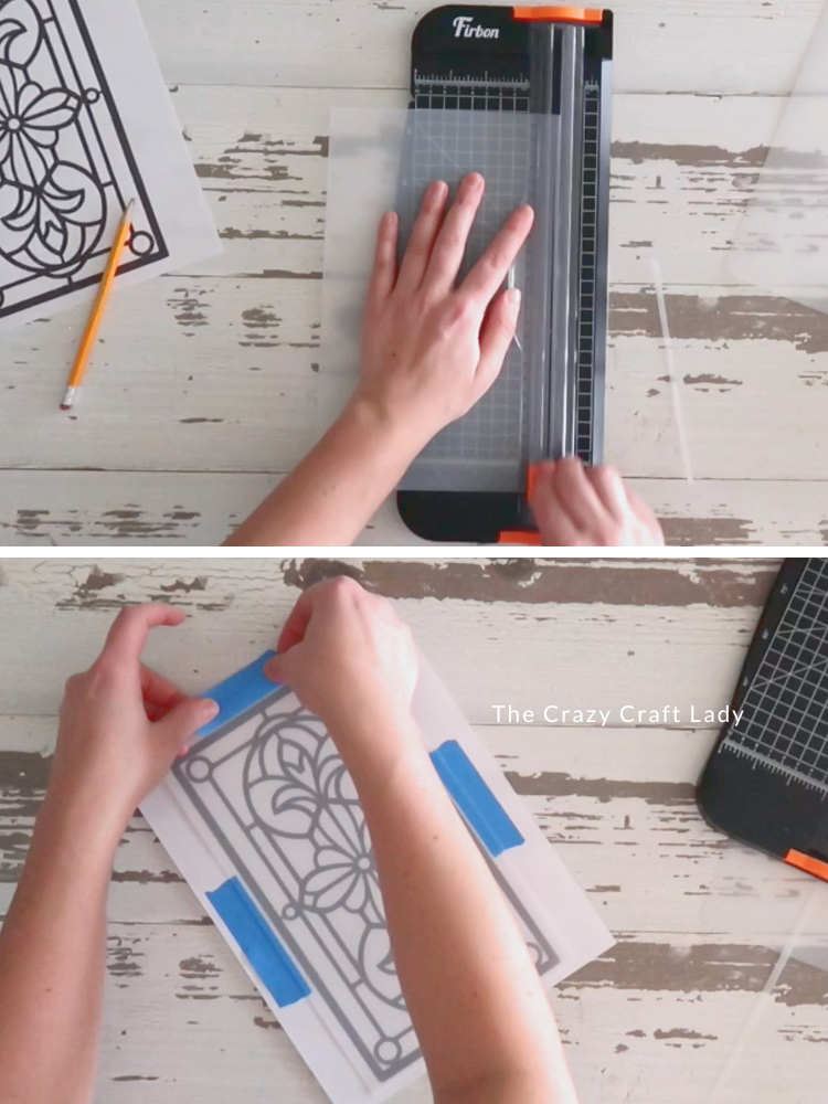 trim chopping mat and tape template