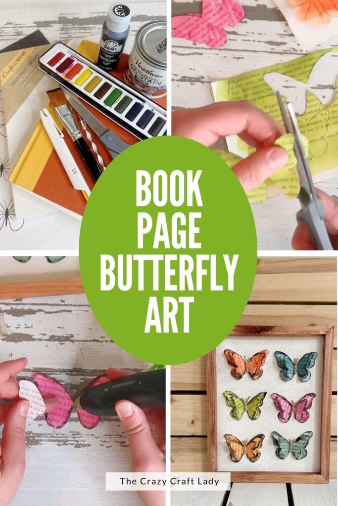 Book Page Butterfly Art