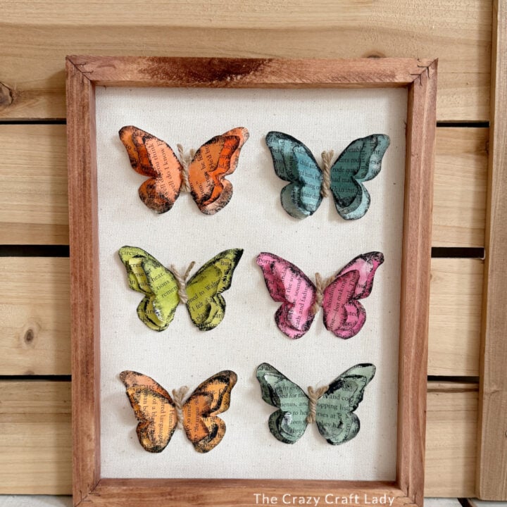 Colorful Paper Butterfly Specimen Art